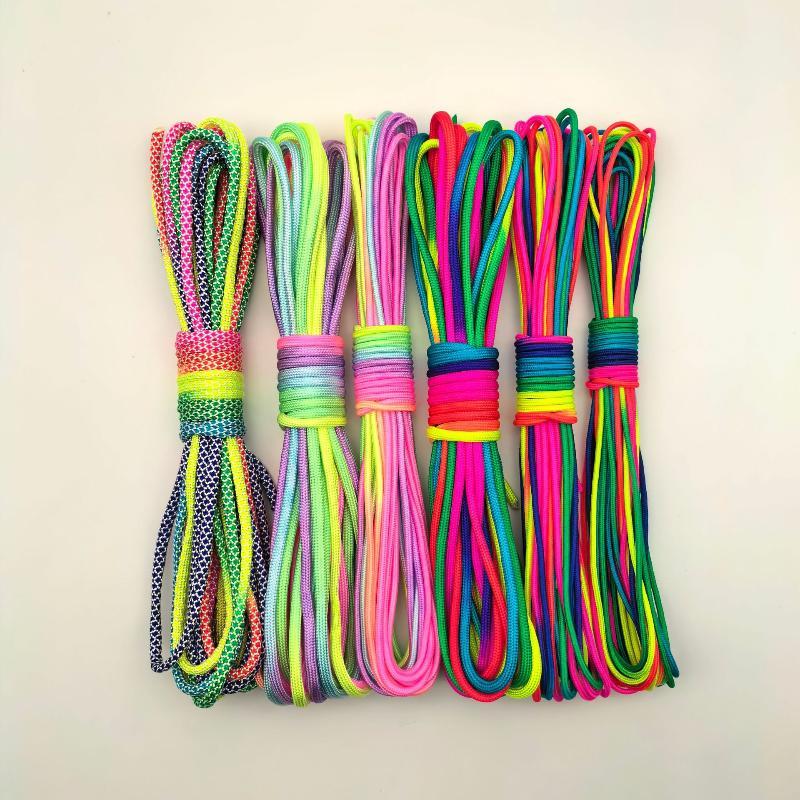 Paracord Survival Bracelet - 2mm/3mm/4mm Rainbow Paracord 7 Strands Parachute