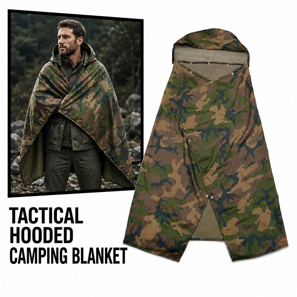 Tactical Camo Hooded Wearable  - Outdoor Hunting Blanket review and price