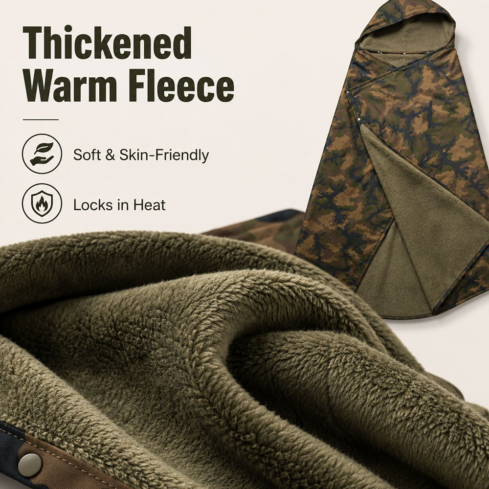 Tactical Camo Hooded Wearable  - Outdoor Hunting Blanket review and price
