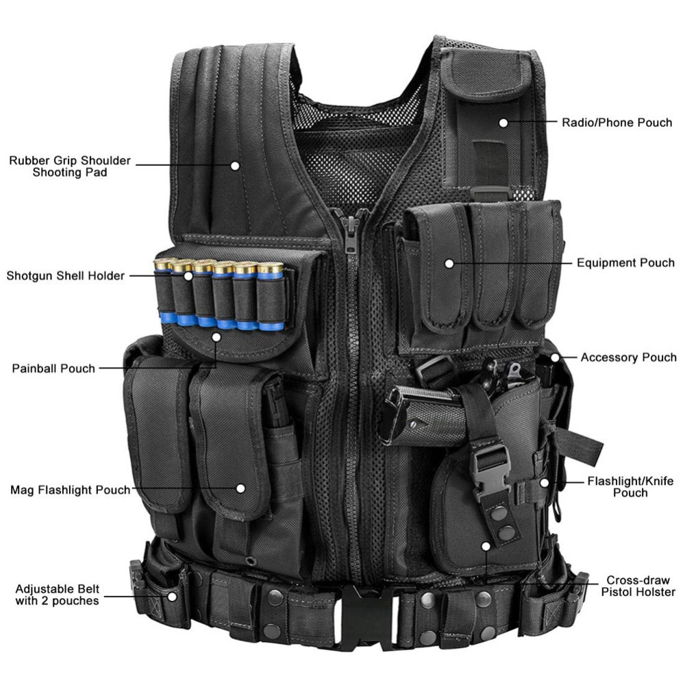Adjustable Molle Tactical Vest - Outdoor Hunting Vest review and price