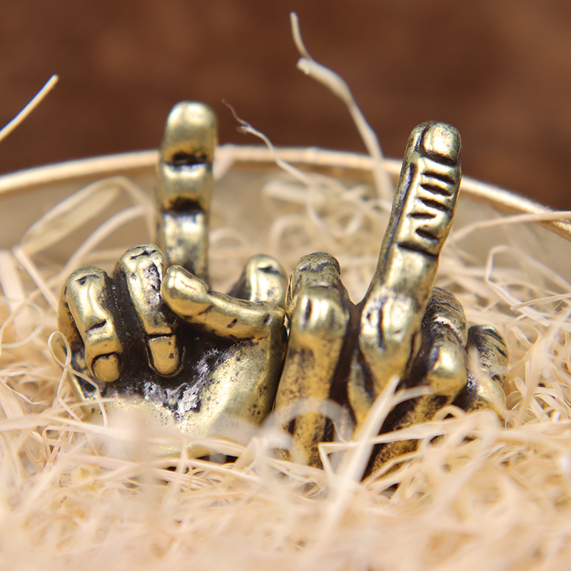 Retro Brass Middle Finger Up K - Paracord Survival Bracelet review and price