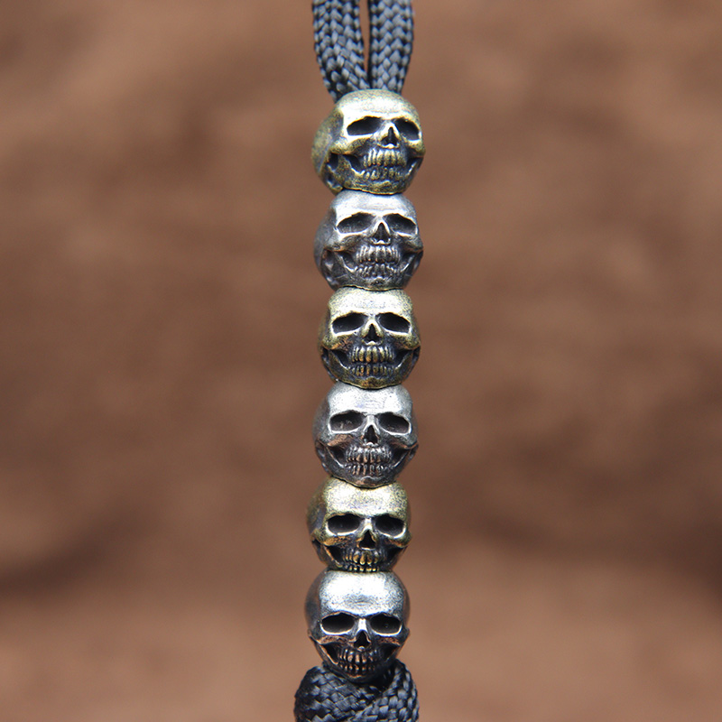 Mini Skull Head Brass Knife Be - Paracord Survival Bracelet review and price