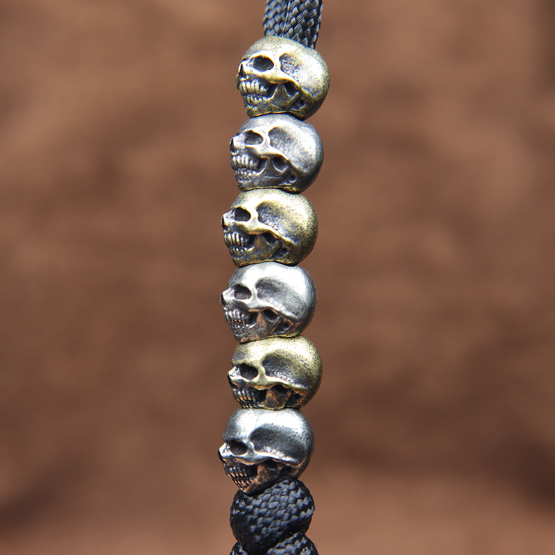 Mini Skull Head Brass Knife Be - Paracord Survival Bracelet review and price