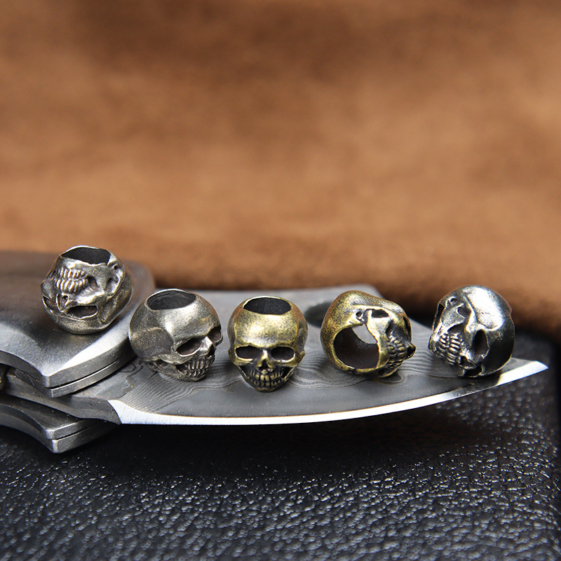 Mini Skull Head Brass Knife Be - Paracord Survival Bracelet review and price