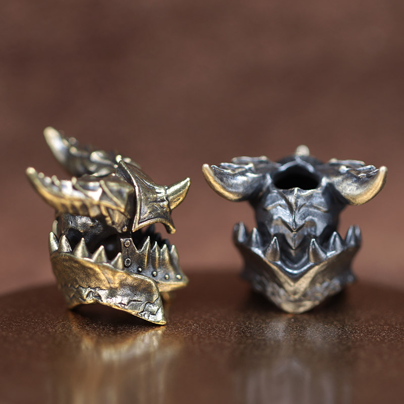 Death Helmet Brass Knife Beads - Paracord Survival Bracelet review and price