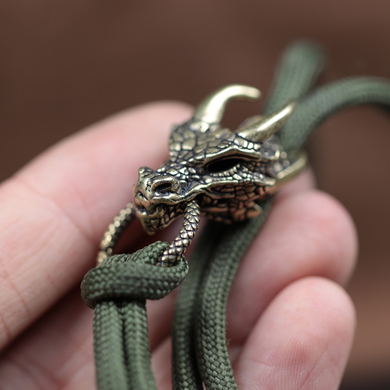 Dragon Head Brass Buckle EDC O - Paracord Survival Bracelet review and price